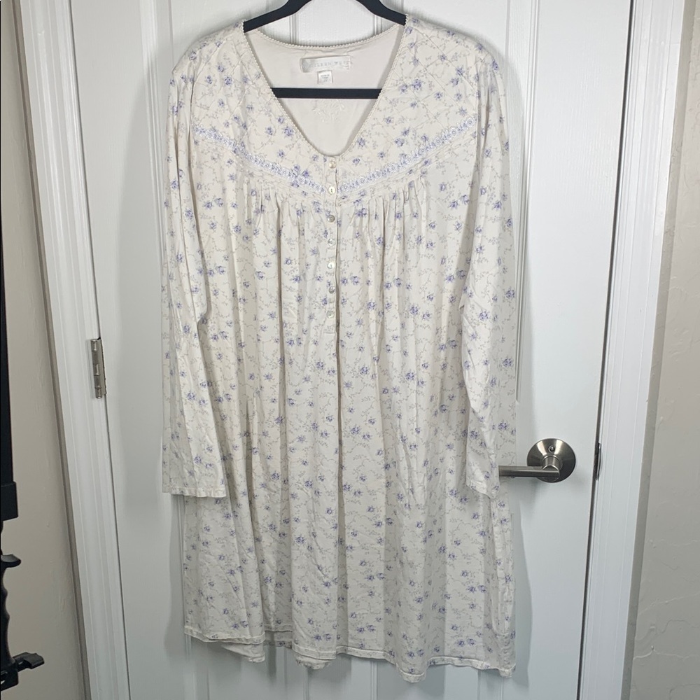 Eileen West purple floral nightgown size 3X